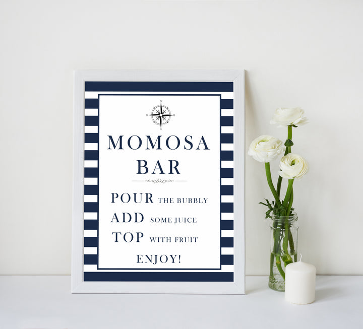 momosa baby sign, mumosa sign, nautical baby shower, nautical baby signs, fun baby signs, nautical baby decor, printable baby decor, ahoy its a boy