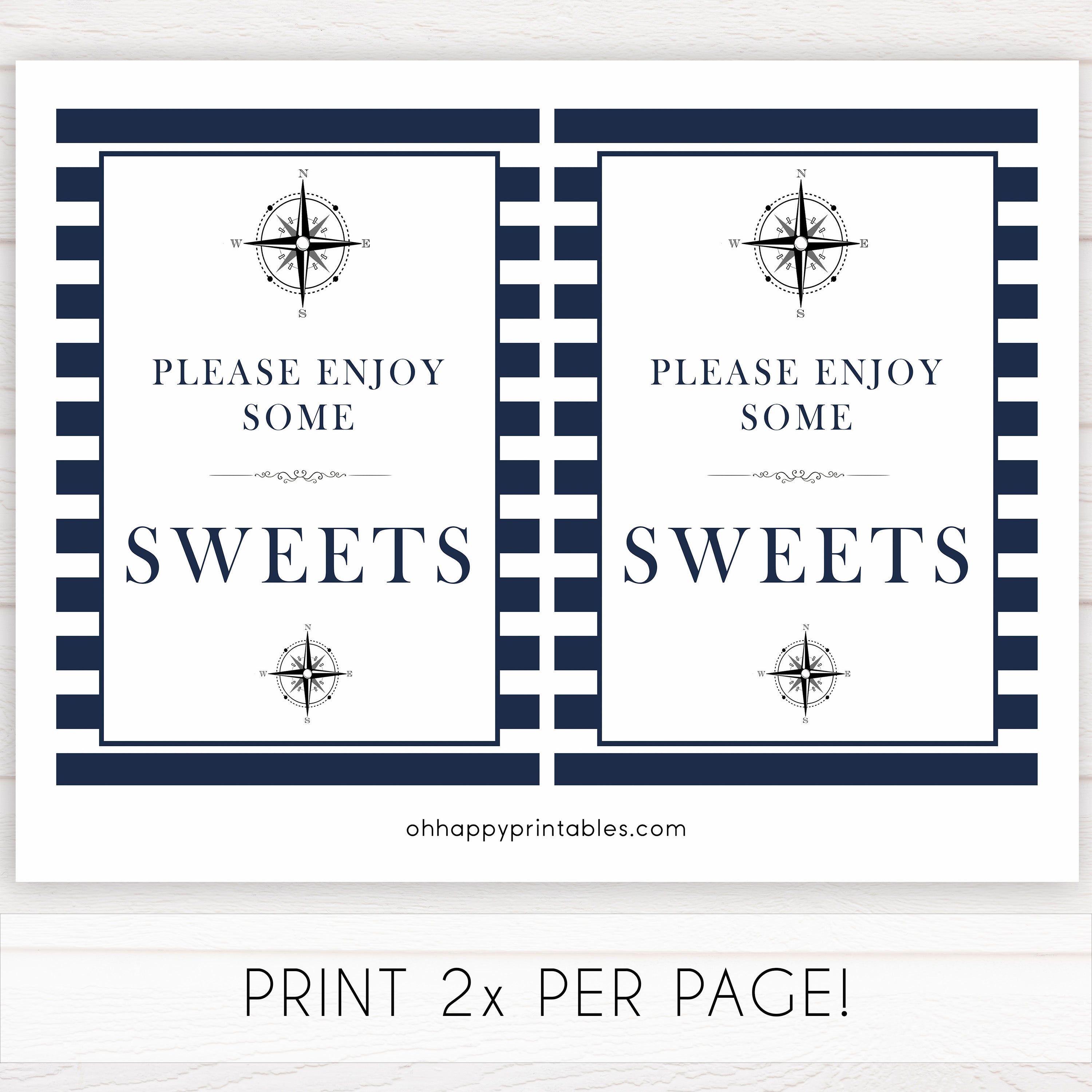 nautical sweets baby signs, sweets sign, nautical baby signs, nautical baby shower, nautical baby decor, sweets sign, printable baby signs