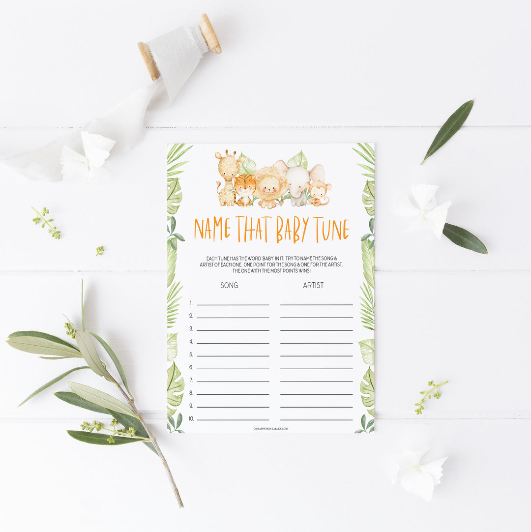 name that baby tune game, Printable baby shower games, safari animals baby games, baby shower games, fun baby shower ideas, top baby shower ideas, safari animals baby shower, baby shower games, fun baby shower ideas