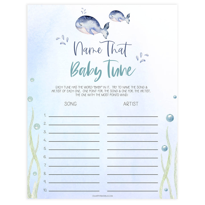 name that baby tune game, Printable baby shower games, whale baby games, baby shower games, fun baby shower ideas, top baby shower ideas, whale baby shower, baby shower games, fun whale baby shower ideas