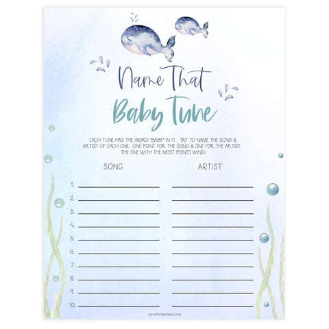 name that baby tune game, Printable baby shower games, whale baby games, baby shower games, fun baby shower ideas, top baby shower ideas, whale baby shower, baby shower games, fun whale baby shower ideas