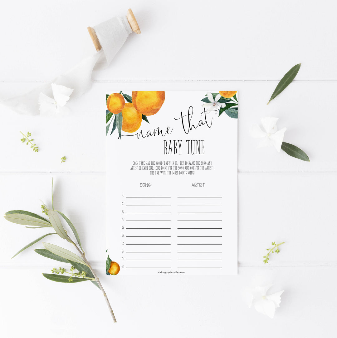 name that baby tune game, Printable baby shower games, little cutie baby games, baby shower games, fun baby shower ideas, top baby shower ideas, little cutie baby shower, baby shower games, fun little cutie baby shower ideas, citrus baby shower games, citrus baby shower, orange baby shower