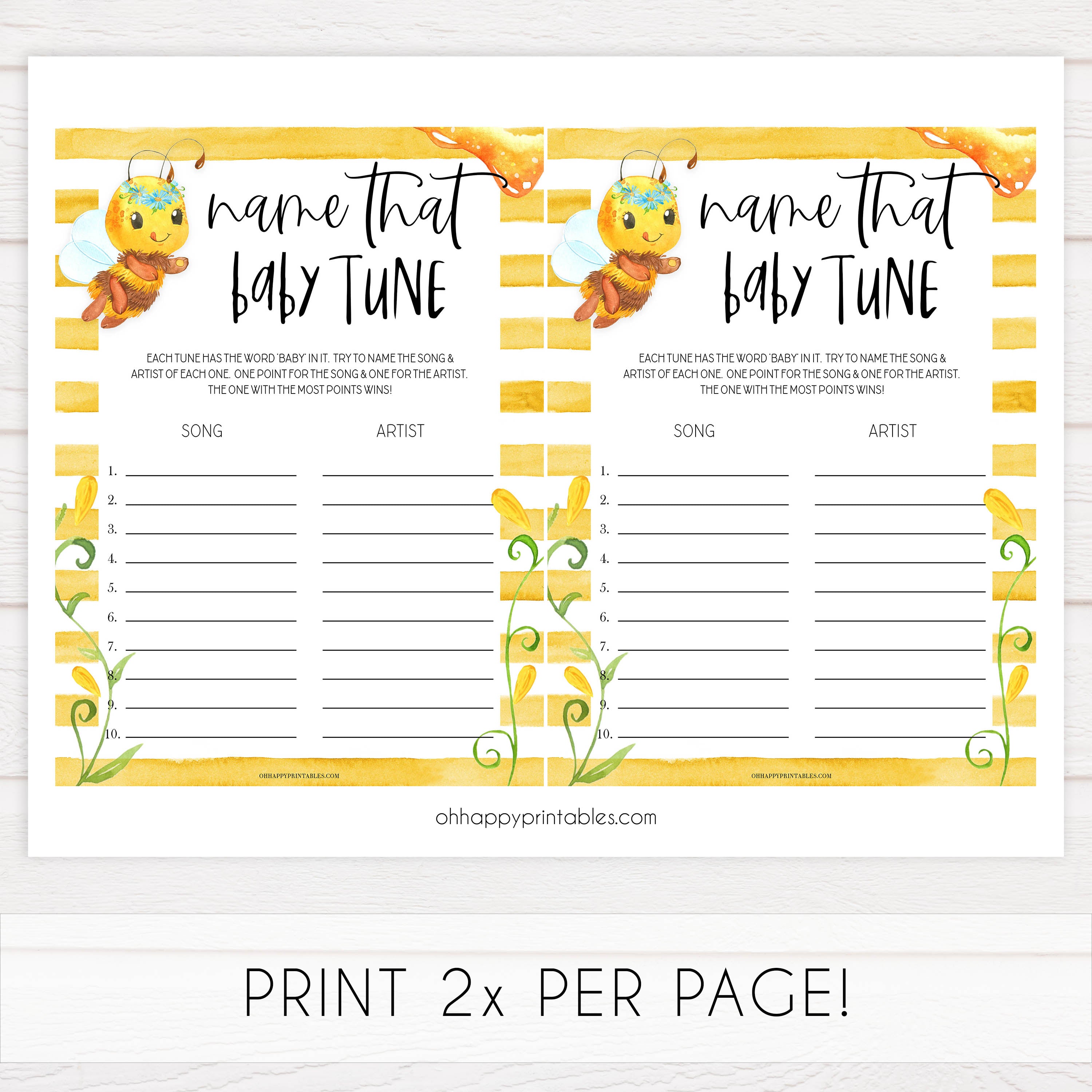 name that baby tune game, Printable baby shower games, mommy bee fun baby games, baby shower games, fun baby shower ideas, top baby shower ideas, mommy to bee baby shower, friends baby shower ideas