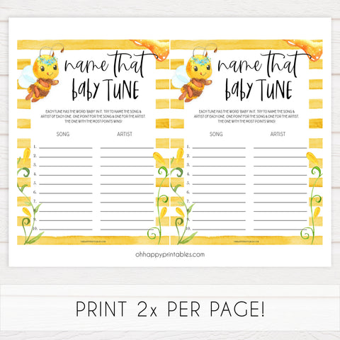 name that baby tune game, Printable baby shower games, mommy bee fun baby games, baby shower games, fun baby shower ideas, top baby shower ideas, mommy to bee baby shower, friends baby shower ideas