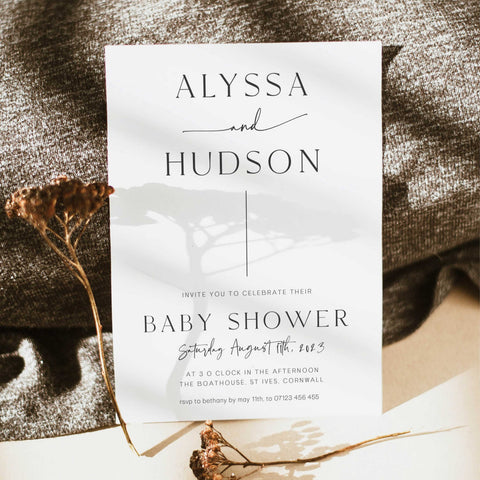 editable baby shower invitations, printable baby shower invitations, modern baby shower, simple baby shower, editable baby shower