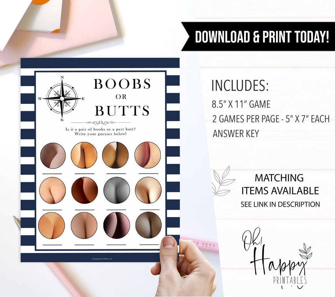 Nautical baby shower games, boobs or butts baby shower games, printable baby shower games, baby shower games, fun baby games, popular baby shower games, sailor baby games, boat baby games