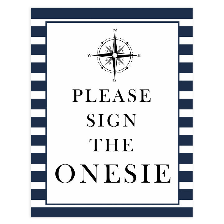 sign the onesie game, sign the onesie sign, Printable baby shower games, nautical baby shower games, nautical baby games, fun baby shower games, top baby shower ideas