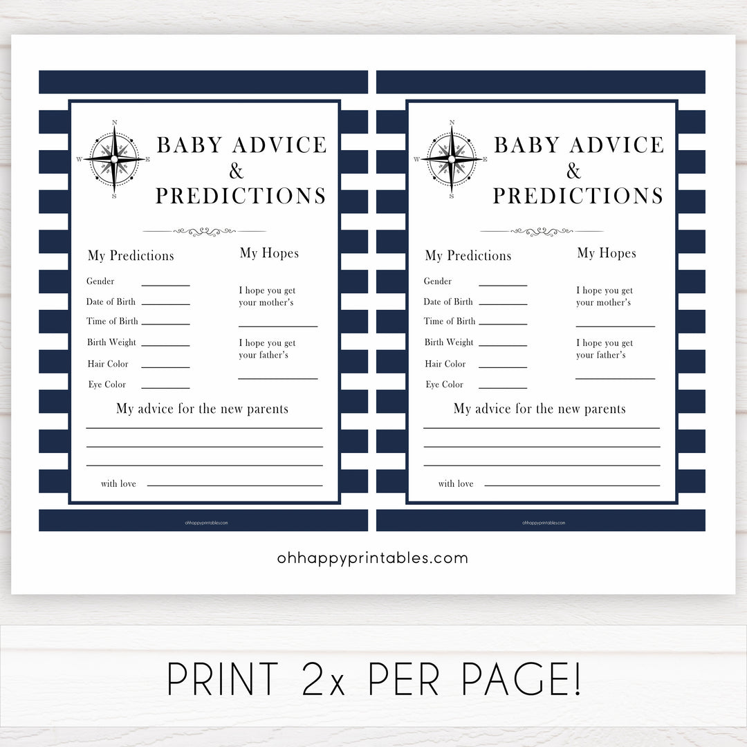 Nautical baby shower games, baby advice and predictions baby shower games, printable baby shower games, baby shower games, fun baby games, popular baby shower games, sailor baby games, boat baby games