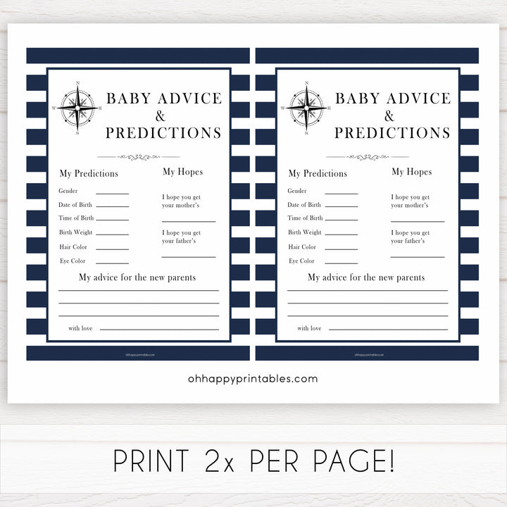 Nautical baby shower games, baby advice and predictions baby shower games, printable baby shower games, baby shower games, fun baby games, popular baby shower games, sailor baby games, boat baby games