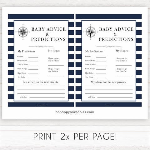 Nautical baby shower games, baby advice and predictions baby shower games, printable baby shower games, baby shower games, fun baby games, popular baby shower games, sailor baby games, boat baby games