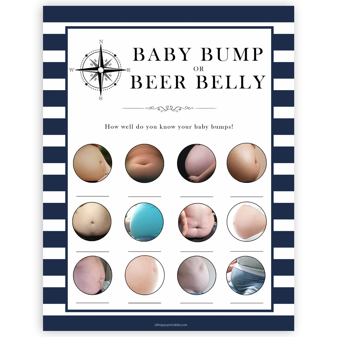 Nautical baby shower games, baby bump or beer belly baby shower games, printable baby shower games, baby shower games, fun baby games, popular baby shower games, sailor baby games, boat baby games