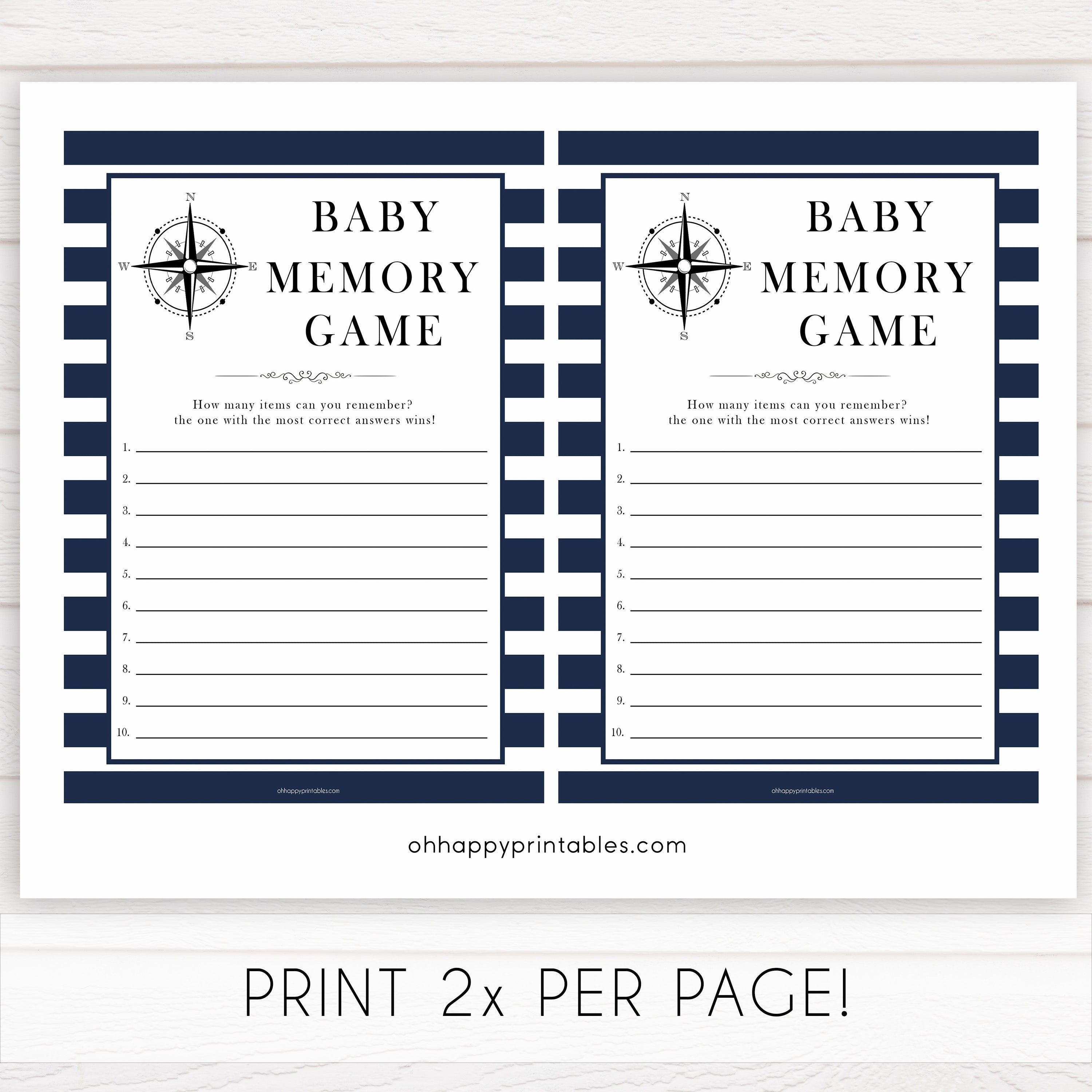 Nautical baby shower games, baby memory game baby shower games, printable baby shower games, baby shower games, fun baby games, popular baby shower games, sailor baby games, boat baby games