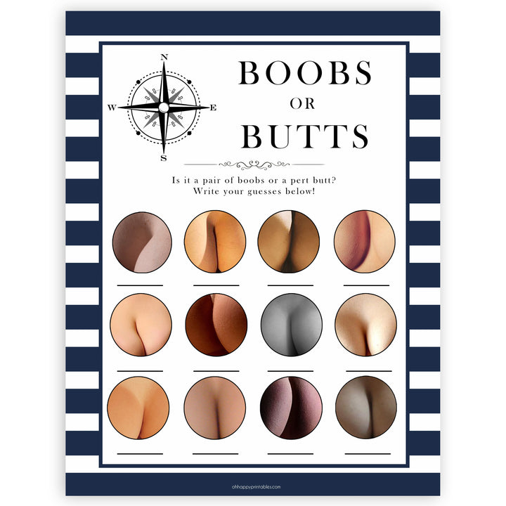 Nautical baby shower games, boobs or butts baby shower games, printable baby shower games, baby shower games, fun baby games, popular baby shower games, sailor baby games, boat baby games