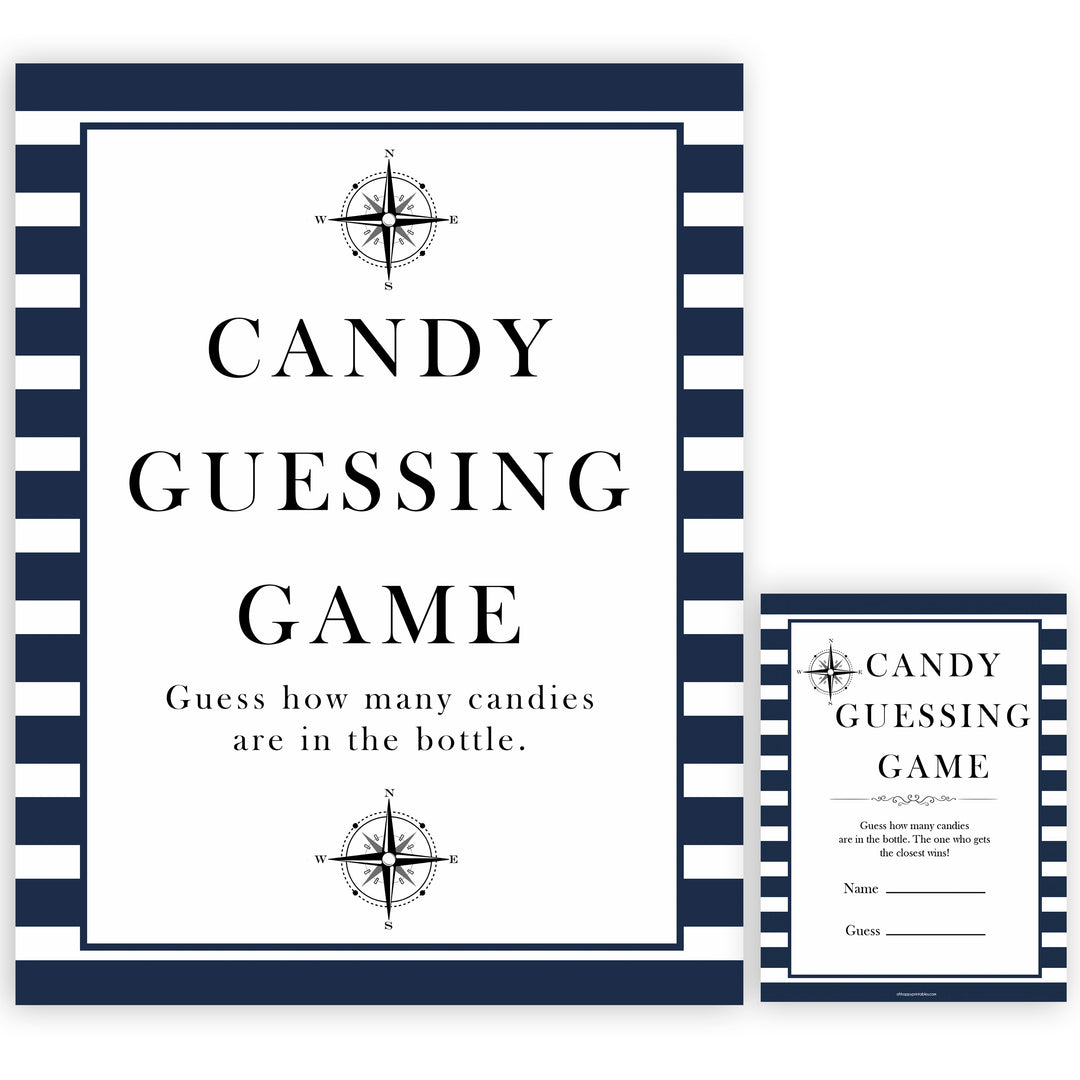 Nautical baby shower games, candy guessing game baby shower games, printable baby shower games, baby shower games, fun baby games, popular baby shower games, sailor baby games, boat baby games