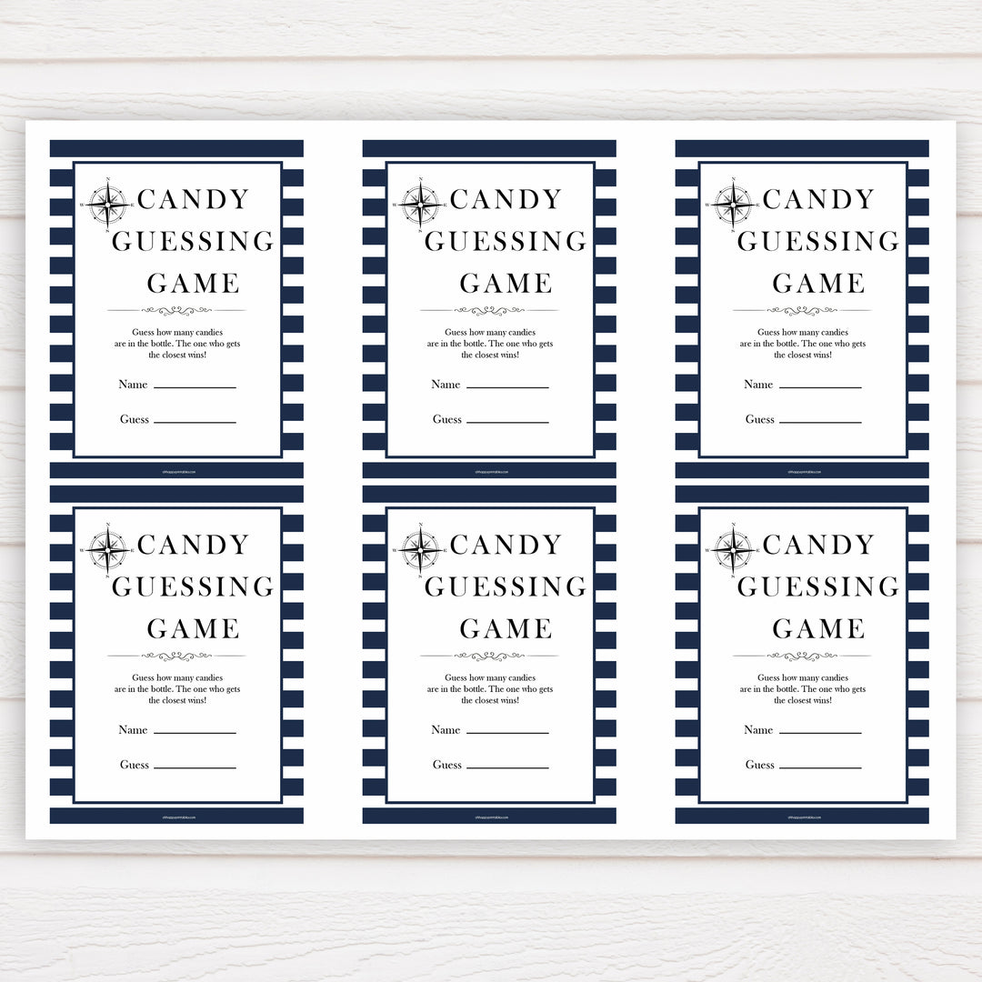 Nautical baby shower games, candy guessing game baby shower games, printable baby shower games, baby shower games, fun baby games, popular baby shower games, sailor baby games, boat baby games