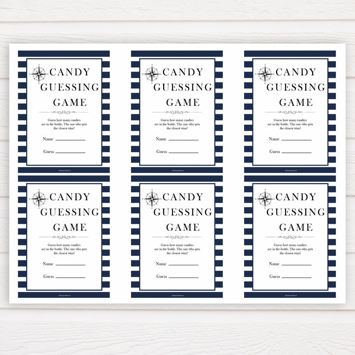 Nautical baby shower games, candy guessing game baby shower games, printable baby shower games, baby shower games, fun baby games, popular baby shower games, sailor baby games, boat baby games
