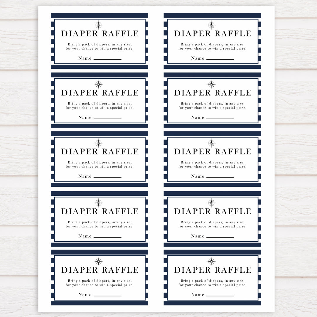 Nautical baby shower games, diaper raffle baby shower games, printable baby shower games, baby shower games, fun baby games, ahoy its a boy, popular baby shower games, sailor baby games, boat baby games