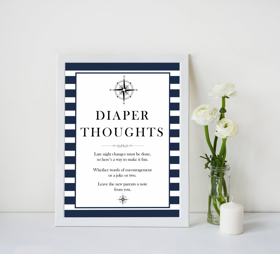 Nautical baby shower games, diaper thoughts baby shower games, printable baby shower games, baby shower games, fun baby games, ahoy its a boy, popular baby shower games, sailor baby games, boat baby games