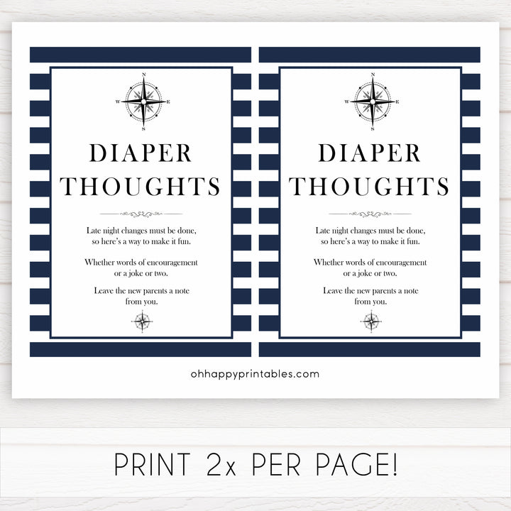 Nautical baby shower games, diaper thoughts baby shower games, printable baby shower games, baby shower games, fun baby games, ahoy its a boy, popular baby shower games, sailor baby games, boat baby games