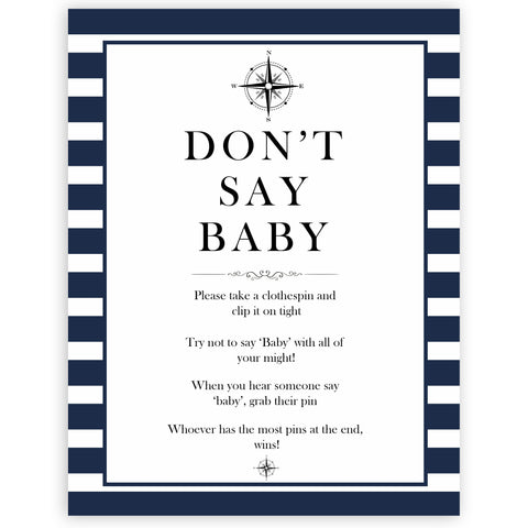 Nautical baby shower games, dont say baby baby shower games, printable baby shower games, baby shower games, fun baby games, ahoy its a boy, popular baby shower games, sailor baby games, boat baby games