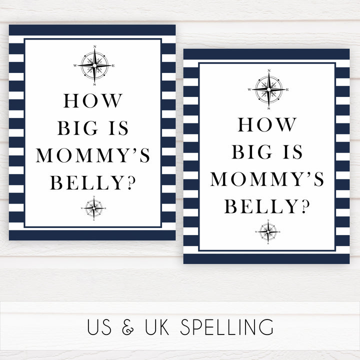 Nautical baby shower games, how big is mommys belly baby shower games, printable baby shower games, baby shower games, fun baby games, ahoy its a boy, popular baby shower games, sailor baby games, boat baby games