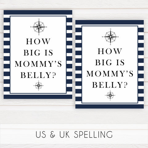 Nautical baby shower games, how big is mommys belly baby shower games, printable baby shower games, baby shower games, fun baby games, ahoy its a boy, popular baby shower games, sailor baby games, boat baby games
