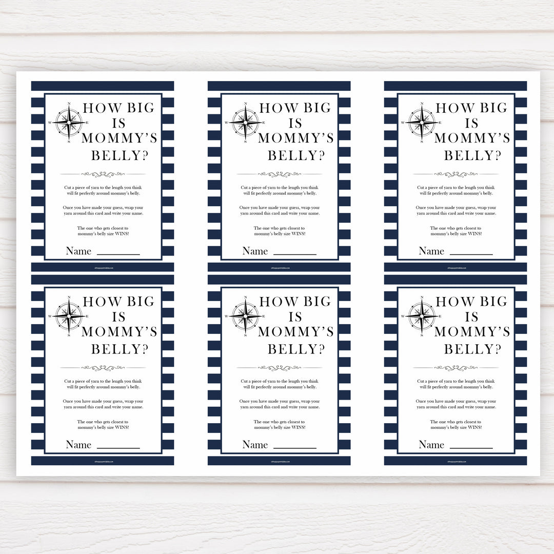 Nautical baby shower games, how big is mommys belly baby shower games, printable baby shower games, baby shower games, fun baby games, ahoy its a boy, popular baby shower games, sailor baby games, boat baby games