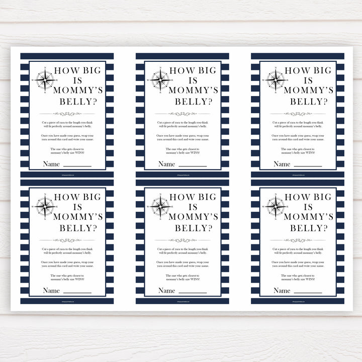 Nautical baby shower games, how big is mommys belly baby shower games, printable baby shower games, baby shower games, fun baby games, ahoy its a boy, popular baby shower games, sailor baby games, boat baby games