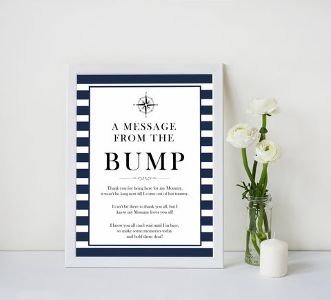 Nautical baby shower games, message from the bump baby shower games, printable baby shower games, baby shower games, fun baby games, ahoy its a boy, popular baby shower games, sailor baby games, boat baby games