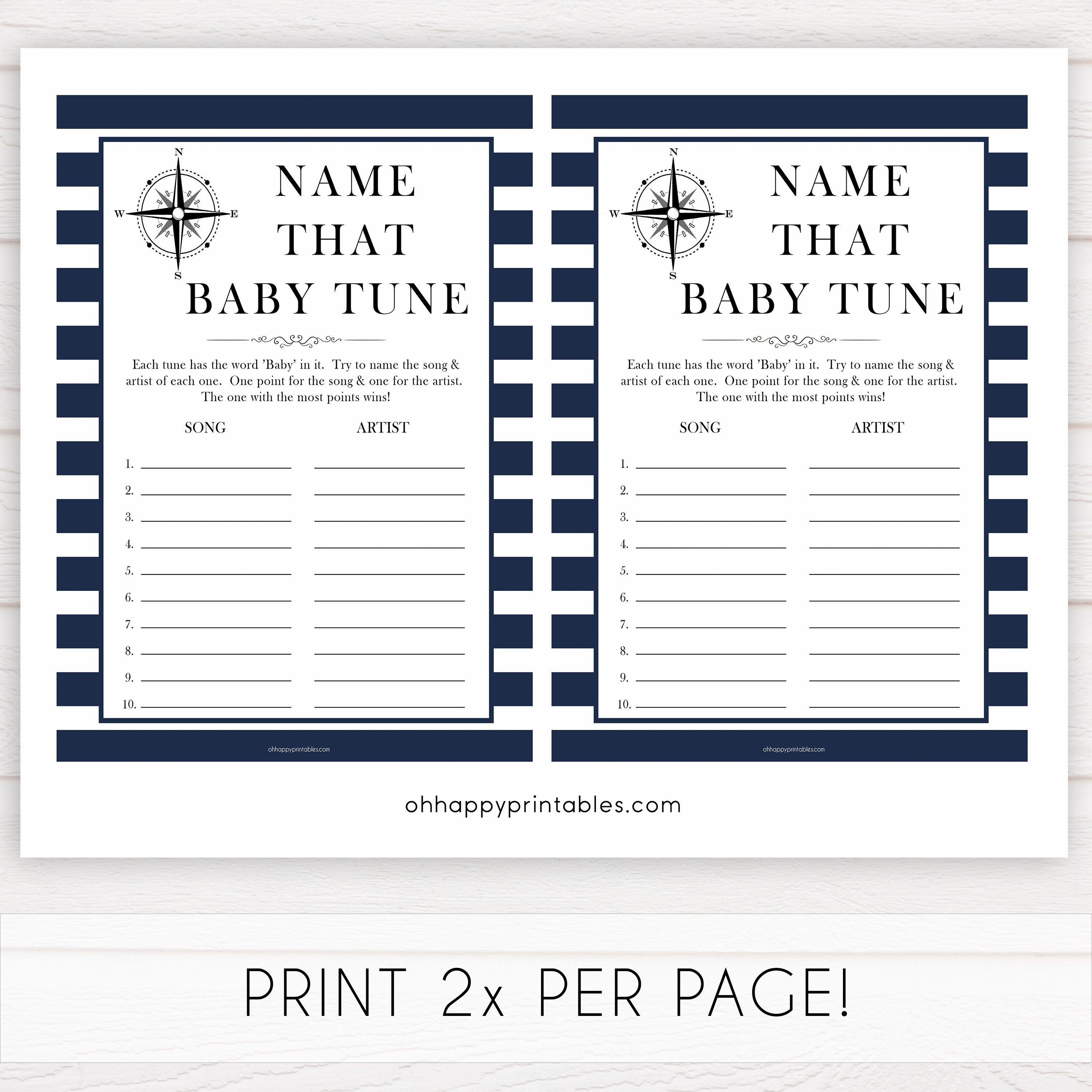 Nautical baby shower games, name that baby tune baby shower games, printable baby shower games, baby shower games, fun baby games, ahoy its a boy, popular baby shower games, sailor baby games, boat baby games