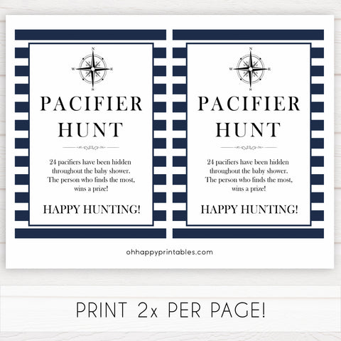 Nautical baby shower games, pacifier hunt baby shower games, printable baby shower games, baby shower games, fun baby games, ahoy its a boy, popular baby shower games, sailor baby games, boat baby games