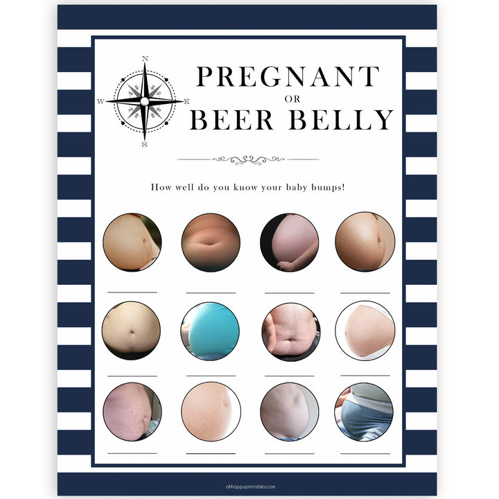 Nautical baby shower games, pregnant or beer belly baby shower games, printable baby shower games, baby shower games, fun baby games, ahoy its a boy, popular baby shower games, sailor baby games, boat baby games