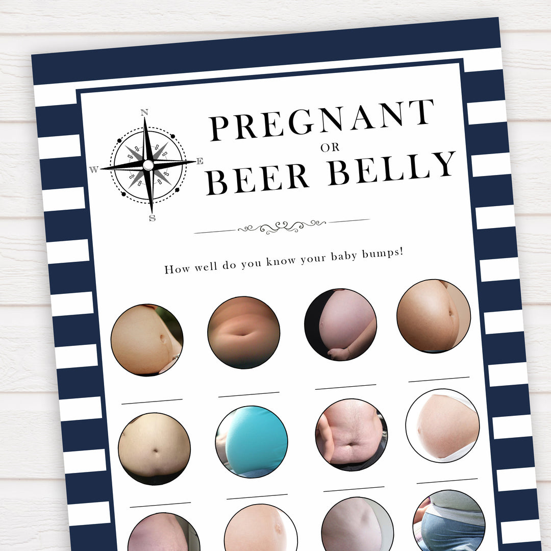 Nautical baby shower games, pregnant or beer belly baby shower games, printable baby shower games, baby shower games, fun baby games, ahoy its a boy, popular baby shower games, sailor baby games, boat baby games
