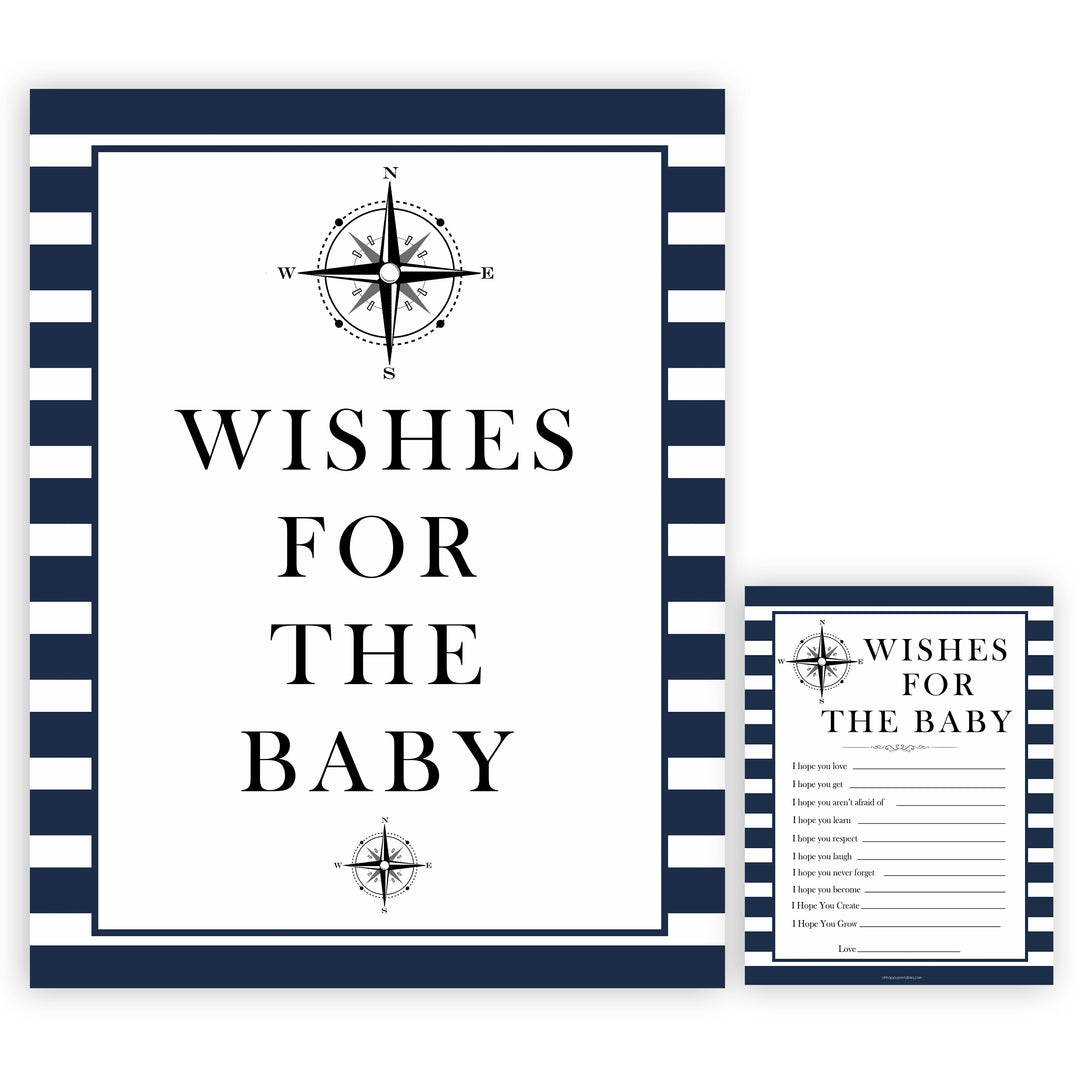 Nautical baby shower games, wishes for the baby baby shower games, printable baby shower games, baby shower games, fun baby games, ahoy its a boy, popular baby shower games, sailor baby games, boat baby games