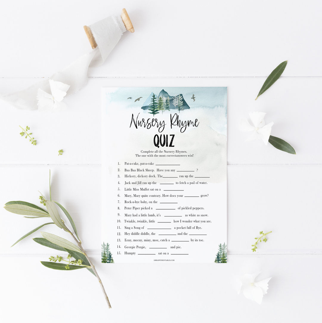 nursery rhyme quiz game, Printable baby shower games, adventure awaits baby games, baby shower games, fun baby shower ideas, top baby shower ideas, adventure awaits baby shower, baby shower games, fun adventure baby shower ideas