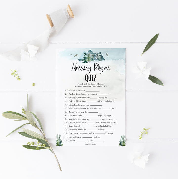nursery rhyme quiz game, Printable baby shower games, adventure awaits baby games, baby shower games, fun baby shower ideas, top baby shower ideas, adventure awaits baby shower, baby shower games, fun adventure baby shower ideas