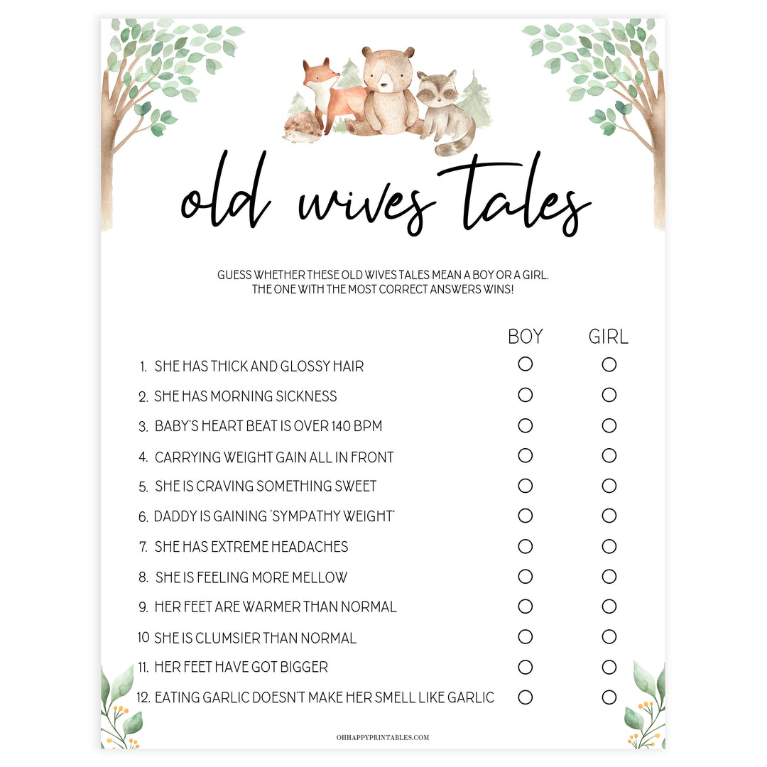 old wives tale baby game, Printable baby shower games, woodland animals baby games, baby shower games, fun baby shower ideas, top baby shower ideas, woodland baby shower, baby shower games, fun woodland animals baby shower ideas