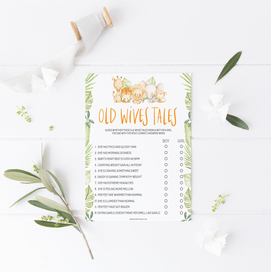 old wives tale game, Printable baby shower games, safari animals baby games, baby shower games, fun baby shower ideas, top baby shower ideas, safari animals baby shower, baby shower games, fun baby shower ideas