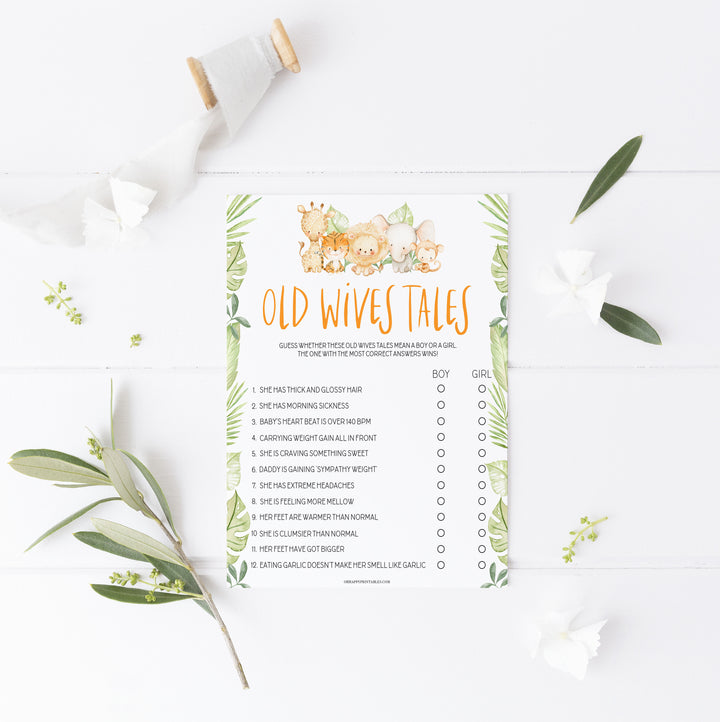 old wives tale game, Printable baby shower games, safari animals baby games, baby shower games, fun baby shower ideas, top baby shower ideas, safari animals baby shower, baby shower games, fun baby shower ideas