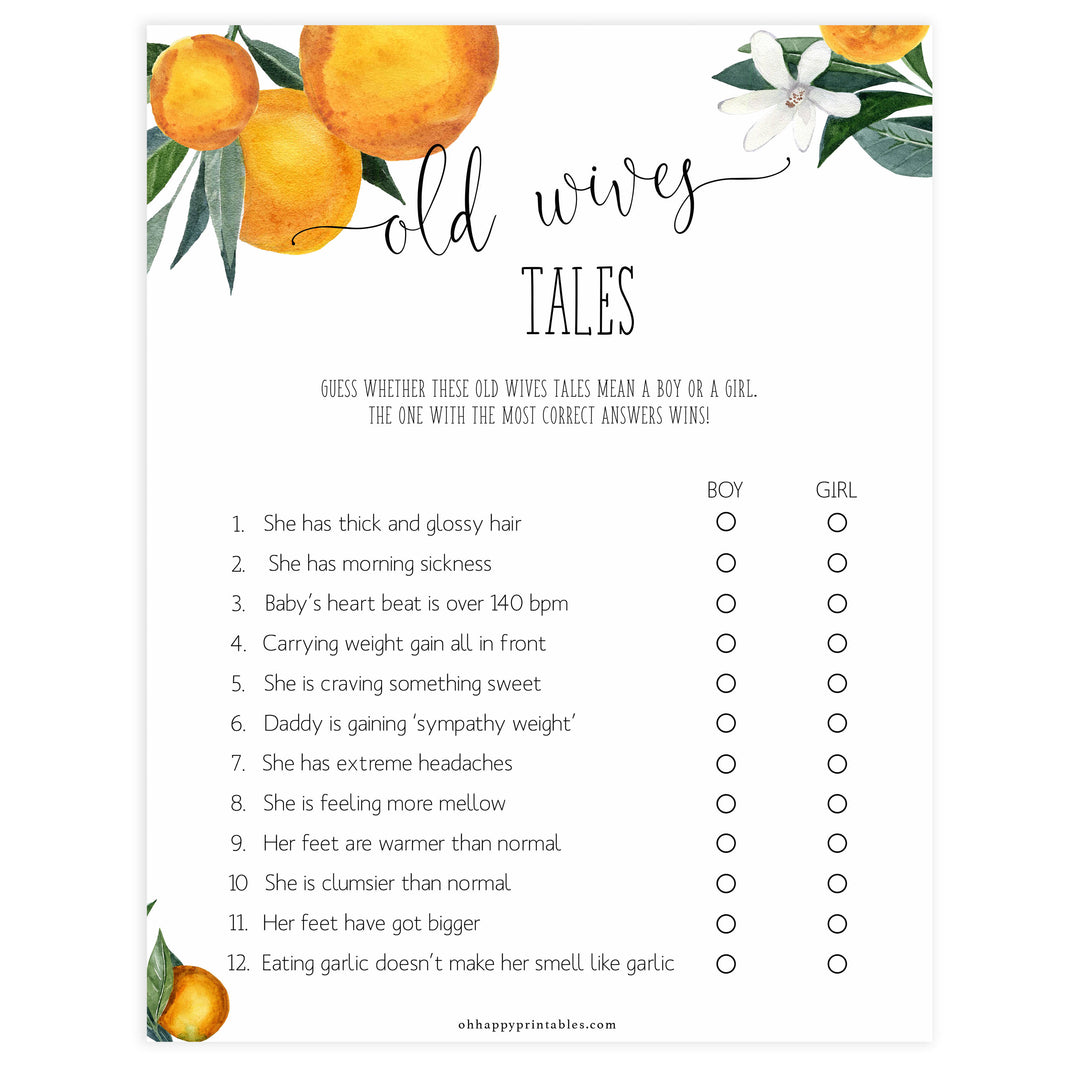 old wives tale baby shower game, Printable baby shower games, little cutie baby games, baby shower games, fun baby shower ideas, top baby shower ideas, little cutie baby shower, baby shower games, fun little cutie baby shower ideas, citrus baby shower games, citrus baby shower, orange baby shower