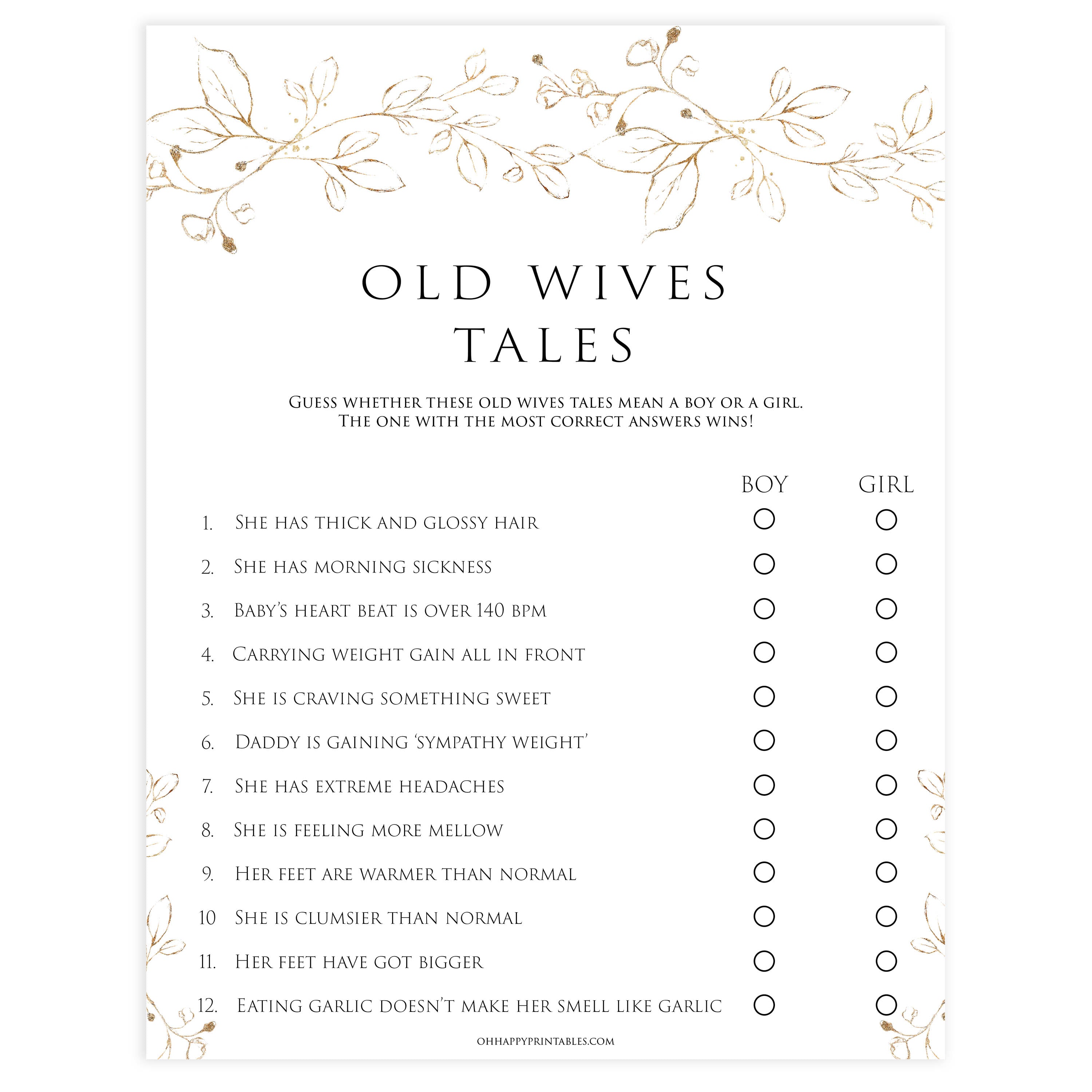 old wives tale baby shower game, Printable baby shower games, gold leaf baby games, baby shower games, fun baby shower ideas, top baby shower ideas, gold leaf baby shower, baby shower games, fun gold leaf baby shower ideas