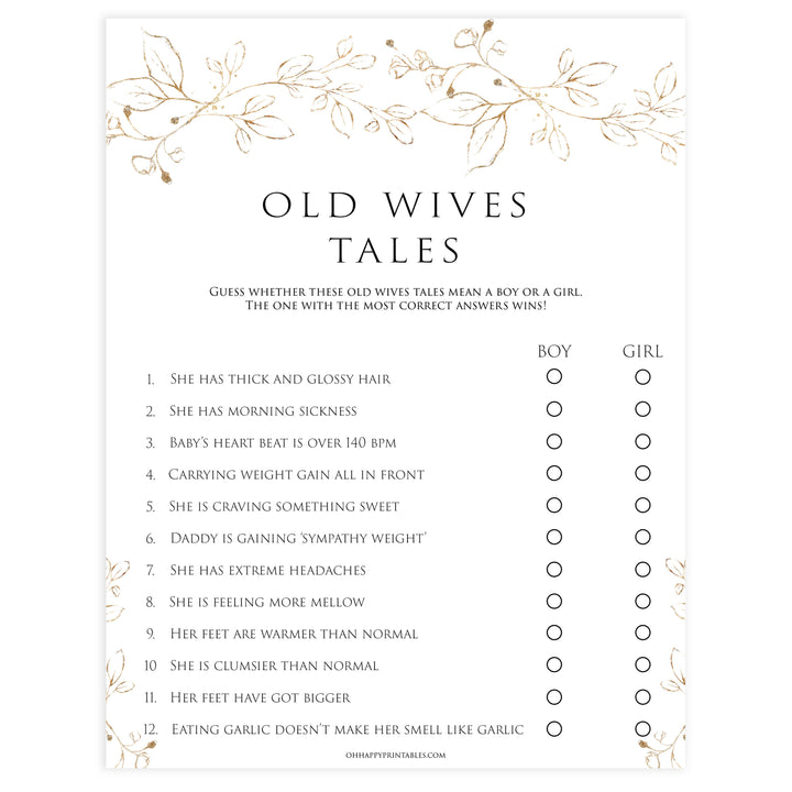 old wives tale baby shower game, Printable baby shower games, gold leaf baby games, baby shower games, fun baby shower ideas, top baby shower ideas, gold leaf baby shower, baby shower games, fun gold leaf baby shower ideas