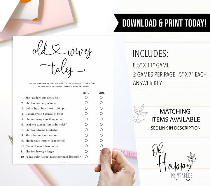 Minimalist baby shower games, old wives tales baby games, 10 baby game bundles, fun baby games, printable baby games, top baby games, popular baby games, labor or porn games, neutral baby games, gender reveal games