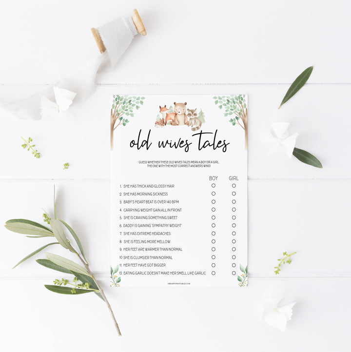 old wives tale baby game, Printable baby shower games, woodland animals baby games, baby shower games, fun baby shower ideas, top baby shower ideas, woodland baby shower, baby shower games, fun woodland animals baby shower ideas