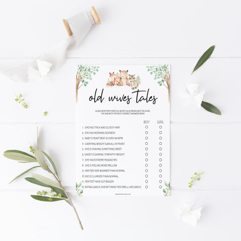 old wives tale baby game, Printable baby shower games, woodland animals baby games, baby shower games, fun baby shower ideas, top baby shower ideas, woodland baby shower, baby shower games, fun woodland animals baby shower ideas