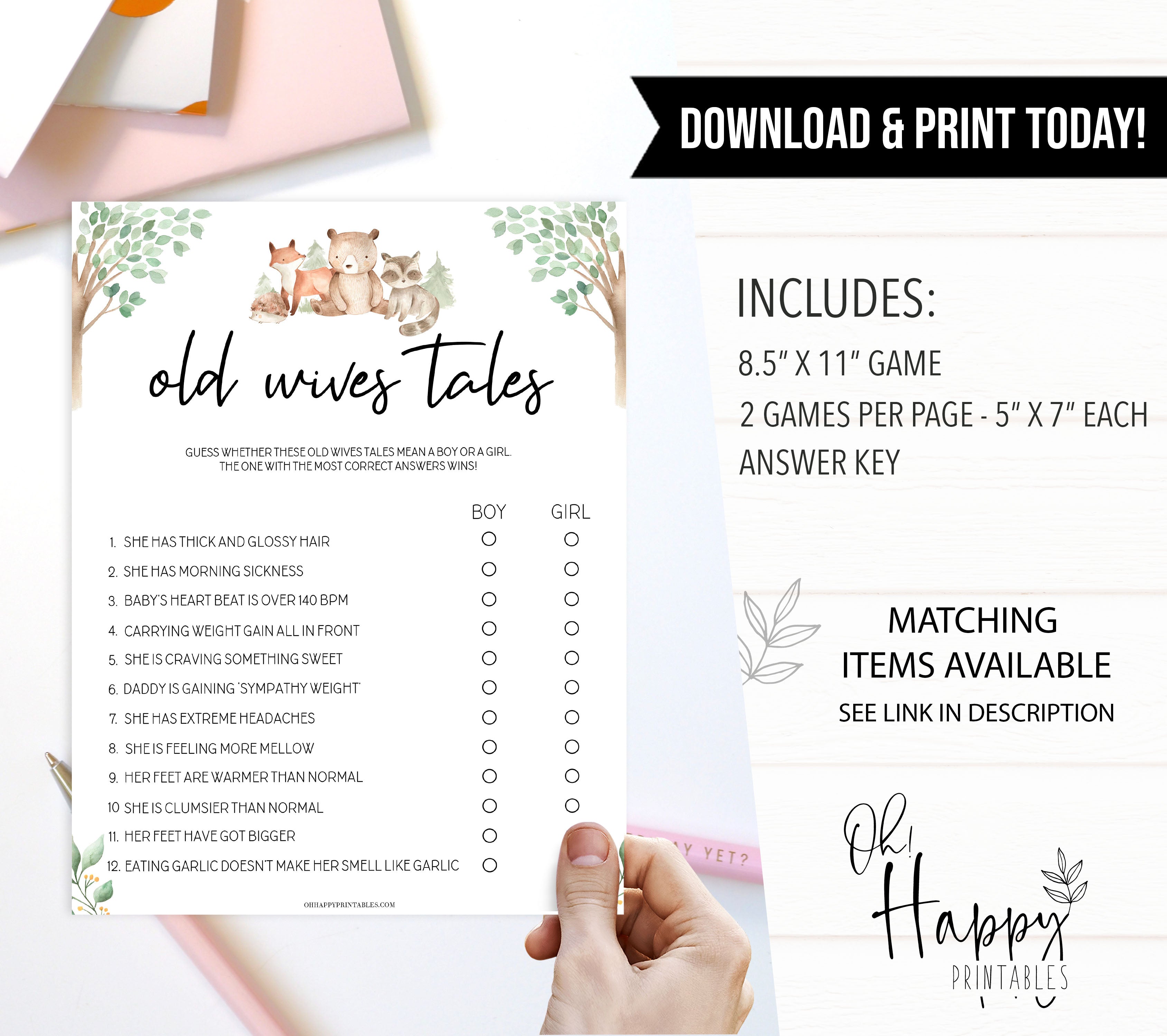 old wives tale baby game, Printable baby shower games, woodland animals baby games, baby shower games, fun baby shower ideas, top baby shower ideas, woodland baby shower, baby shower games, fun woodland animals baby shower ideas