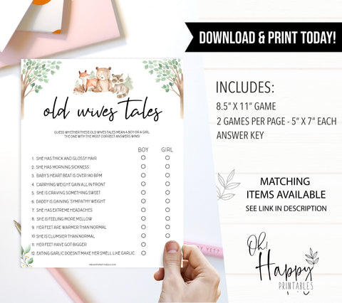 old wives tale baby game, Printable baby shower games, woodland animals baby games, baby shower games, fun baby shower ideas, top baby shower ideas, woodland baby shower, baby shower games, fun woodland animals baby shower ideas