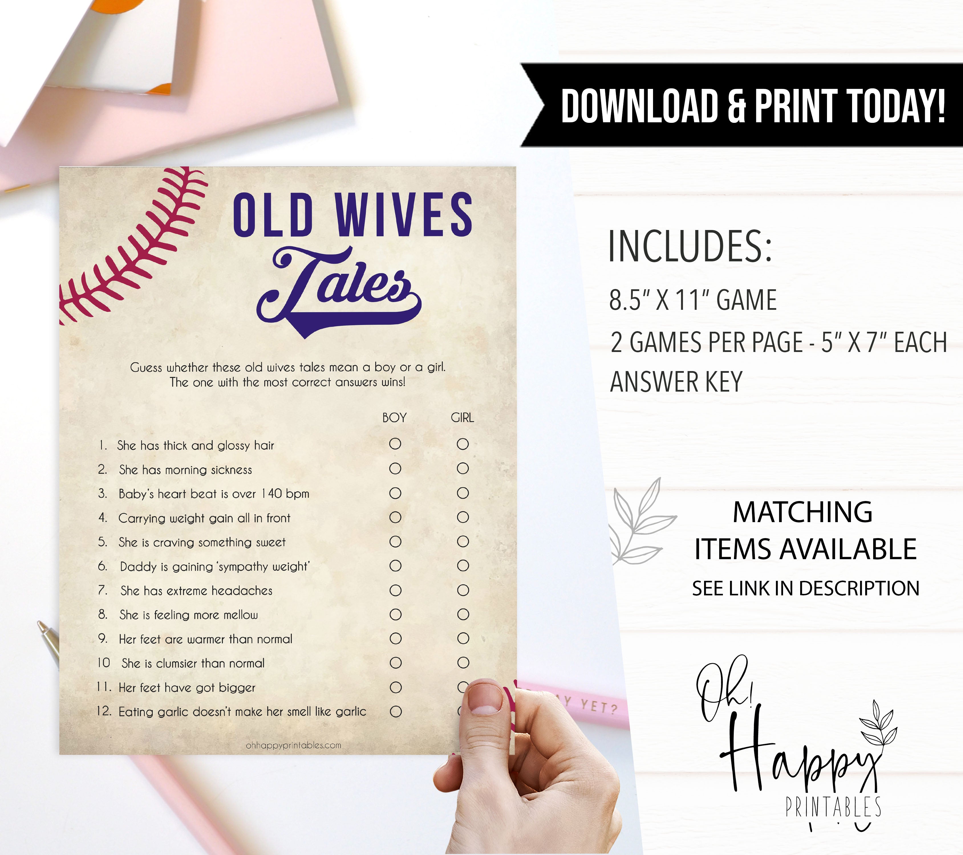 Old wives tales baby games, Baseball baby shower games, printable baby shower games, fun baby shower games, top baby shower ideas, little slugger baby games