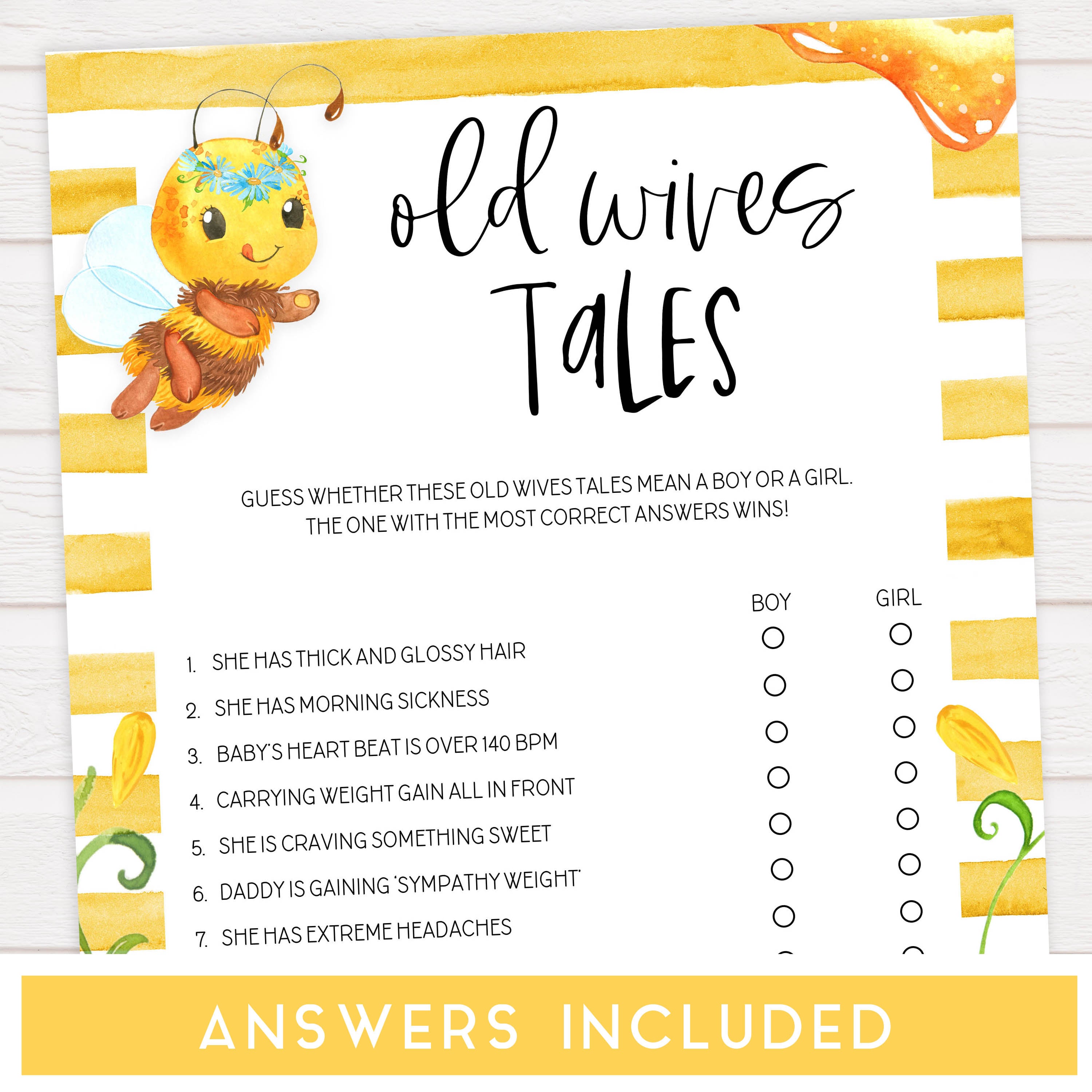 old wives tales game, baby old wives tales, Printable baby shower games, mommy bee fun baby games, baby shower games, fun baby shower ideas, top baby shower ideas, mommy to bee baby shower, friends baby shower ideas