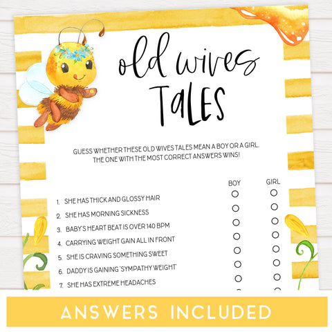 old wives tales game, baby old wives tales, Printable baby shower games, mommy bee fun baby games, baby shower games, fun baby shower ideas, top baby shower ideas, mommy to bee baby shower, friends baby shower ideas